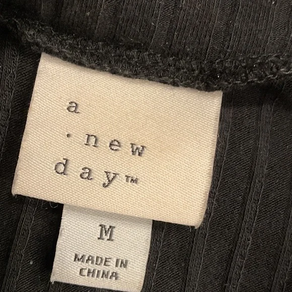 a new day Classic Black Ribbed Dress, Size M - Picture 2 of 5